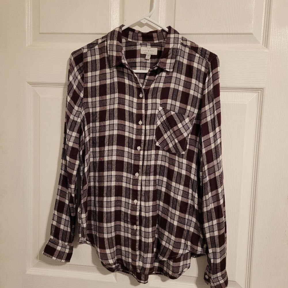 Lucky brand plaid button up shirt